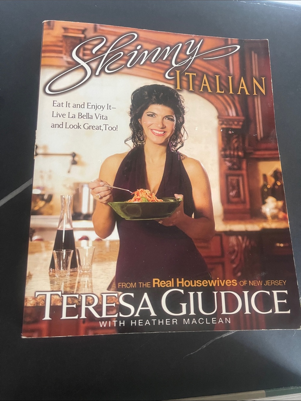 Skinny Italian Cookbook by - Deep Burgundy Cover